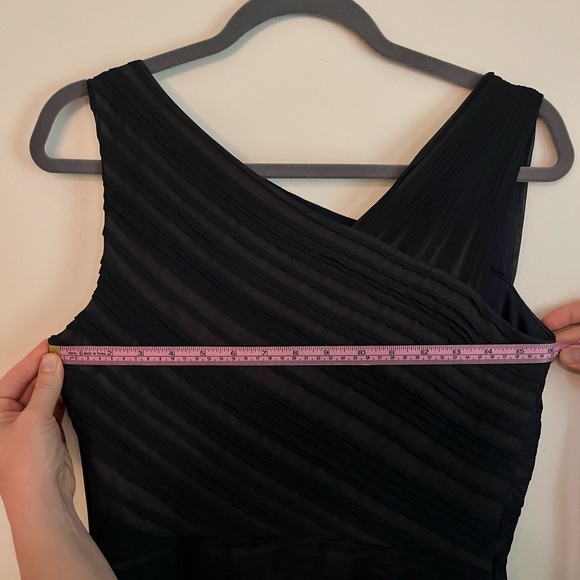 Tadashi Soji pleated navy dress, (worn one time) bought at Nordstrom for $350. - Picture 9 of 9